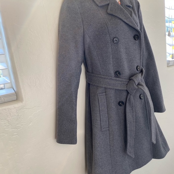 Belted Wool Blend Trench Coat - Picture 3 of 10